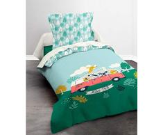 TODAY 102257 Parure Housse de Couette Enfant, Bleu, 140x200