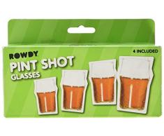 Thumbs Up 1001714 Set de 4 Verres à Liqueur, Transparent, 3,3 x 5,3 x 3,3 cm