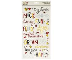 SIMPLE STORIES DIRE CHEESE4 Stickers 6X12 Mots, 0, Taille unique