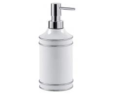 Gedy Olimpia Distributeur de Savon, résine, Blanc/Argent, 7.5 x 7.5 x 19.6