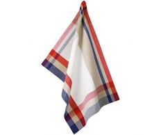 Kela 11758 Frida Torchon de cuisine Motif Carré épais Coton Rouge/Bleu/Beige 50 x 70 x 1 cm