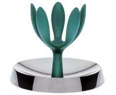 Alessi Sg01 Fruit Mama Porte-fruits en Acier Brillant avec Plante en Pa, Vert, Ø 34 Cm