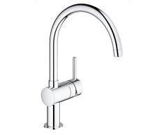 GROHE Robinet de Cuisine Minta Plage de Rotation de 0°/150°/360° Starlight Bec en C 32917000 (Import Allemagne)