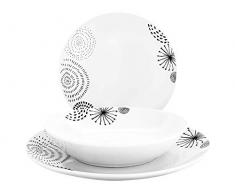 Home 734915 Swing Service de table 18 piÃ¨ces, porcelaine, coupe