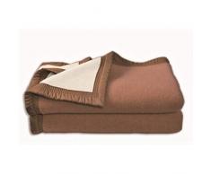 Couverture Laine Chamois/Blanchi 180 x 240 cm - POYET MOTTE - Gamme Aubisque - Made in France