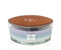 WoodWick Ellipse Trilogy bougie parfumÃ©e avec mÃ¨che qui crÃ©pite, SÃ©jour au calme, Temps de combustion jusquÃ 50 heures