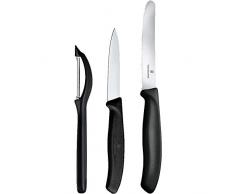 Victorinox 182206 Set de 3 Couteaux, Acier, Argent/Noir, 25 x 16 x 6 cm