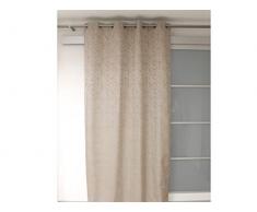Soleil dOcre 031603 Python Rideau Jacquard à  Oeillets Polyester Taupe 140x250 cm