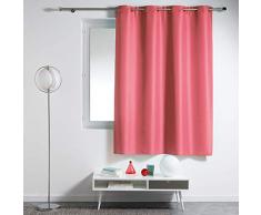 douceur dintérieur rideau a oeillets plastique 140x180 cm polyester essentiel corail