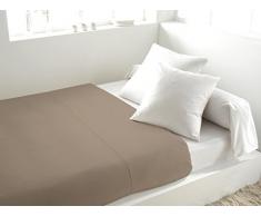 Soleil dOcre 213800 Drap Plat Coton 57 Fils Uni Blanc 290 x 180 cm