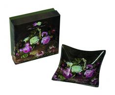 JD Diffusion 241DER Coupelle Carrée Verre Multicolore 13 cm