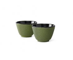 Bredemeijer G004GR Asia Xilin Set de 2 Tasses Ã ThÃ© Fonte Vert