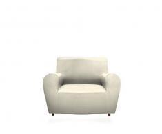 GEMITEX Magico Housse de Fauteuil en Tissu uni et élastique en Polyester crème avec Dossier jusquà 120 cm