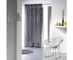 douceur dintÃ©rieur panneau a oeillets 140x240 cm voile argent bully anthracite