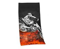 Herding Motocross Serviette de Bain, 150 x 75 cm, Coton, Multicolore