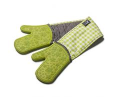 Zeal Paire de Gants de Cuisine en Silicone, très résistants, Coton, Vert Citron, 26 x 19 x 26 cm
