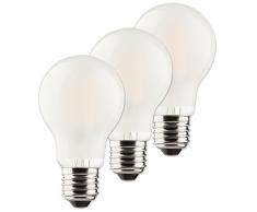 MÃ¼ller-Licht 400289Â _ Set A + +, set de 3Â W Ampoule LED Forme RÃ©tro remplace 40Â W, verre, 4Â W, E27, argent, 6Â x 6Â x 10.6Â cm