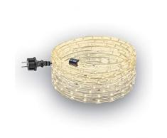 GEV LumiÃ¨re LED Tuyau 10970, 24Â m 230Â V, prÃªt Ã installer, pour intÃ©rieur et extÃ©rieur, Ã 13Â mm, fÃªte, NoÃ«l, DÃ©coration lumineuse, IP 44, plastique, blanc chaud, 24000Â x 1,3Â x 1,3Â cm