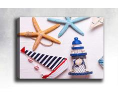 Bonamaison Peinture sur toile, multicolore, 50 x 70 cm - ConÃ§u et fabriquÃ© en Turquie