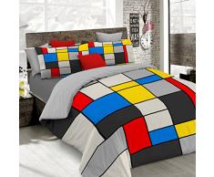 Italian Bed Linen rêves dauteur Parure Housse de Couette, 100% coton, blanc, 2 places