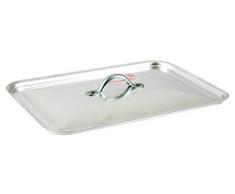 Agnelli Pentole Couvercle rectangulaire pour Plat à rôtir, en Aluminium BLTF, Argenté 26x20 cm Argent