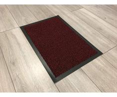 Serdim Rugs Tapis en polypropylÃ¨ne antidÃ©rapant avec Bordure en Caoutchouc Rouge 90 x 150 cm