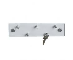 Zeller 13884 Tableau à clés, Verre, Argent, 35,5 x 8,8 x 1,7 cm