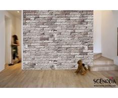 Scenolia Tapisserie Toile Textile New York At Home 3 x 2,70m - DÃ©coration Murale Effet Trompe lâOeil - RevÃªtement Panoramique Poster XXL - Pose Facile et QualitÃ© HD