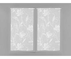 Soleil docre Mylene Paire de Brise Bise, Polyester, Blanc, 45x90 cm