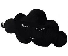 Paparajote Factory Cloud Coussin en Coton en Forme de Nuage 50 x 16 x 25 cm Noir