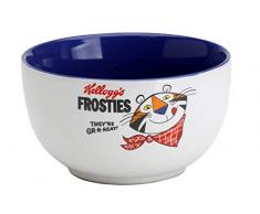 KELLOGGS KG30552 Bol Céréales Frosties, Céramique, Blanc/Bleu, 14 x 14 x 8 cm