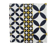 Ostaria Housse de Coussin carrÃ© Motif tommettes 3, Polyester, Multicolore, 40Â x 40Â x 3Â cm