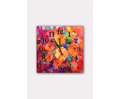 Bonamaison Horloge Murale en MDF, Multicolore, 30 x 30 cm