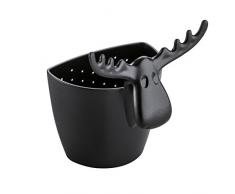 Koziol 3233011 Passoire Ã thÃ©, Plastique, Noir Opaque, 6,6 x 7,3 x 9 cm