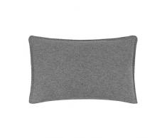 GIESSWEIN Housse de coussin Milena schiefer ST - Housse 100% laine dagneau, laine vierge respirante, housse de coussin, oreiller en peluche, taie doreiller, coussin de canapÃ©, coussin dÃ©coratif, 60x40 cm