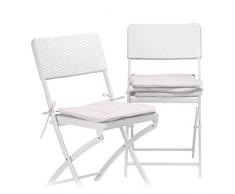 Galette de chaise avec boucles coussin de chaise lot de 4 coussins lavables jardin intérieur extérieur, taupe