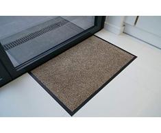 Serdim Rugs Tapis en polypropylène antidérapant avec Bordure en Caoutchouc Beige 60 x 90 cm