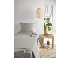 De Witte Lietaer Olivia Parure de lit qualitÃ© Satin Coton peignÃ©, Gris Clair/Dove, 180x280 cm + 1 taie