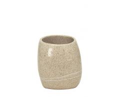 Kleine Wolke 5080226852 Stones Gobelet à Dents Polyrésine Sable 40 x 30 x 10 cm