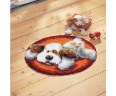 Kit tapis modelé au point noué Chien couché