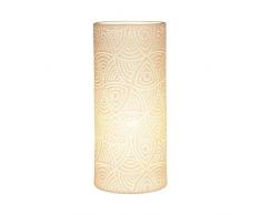 Sema 97511 Lampe Cylindrique Mandala PM, CÃ©ramique, Blanc