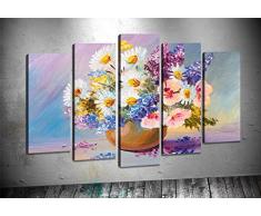 Bonamaison Peinture sur toile, multicolore, 100 x 60 cm, 5 unit - ConÃ§u et fabriquÃ© en Turquie