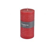 HOMEA 6BPC020RO Bougie Cylindrique Paraffine Rouge 6,8 x 6,8 x 13 cm
