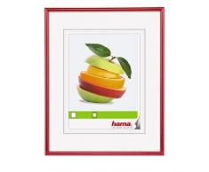 Hama Cadre photo en plastique Sevilla (taille du Cadre de 18 x 24 cm avec bordure de 9 mm x 17 mm, pour une photo de 10 x 15 cm) Rouge