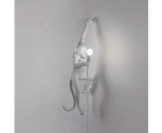 Seletti 14881 Lampe Monkey Singe suspendu Ã hauteur 5Â cm, RÃ©sine, blanc, 37Â x 20,5Â x 76,5Â cm
