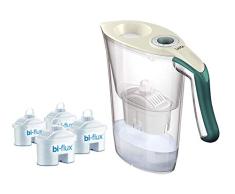 LAICA - Kit J9059Â - Carmen Tosca - Carafe filtrante avec 4Â filtres Bi-Flux - Plastique - Couleurs : crÃ¨me et Vert foncÃ©