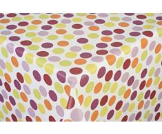 Venilia Multico Nappe Confetti Multicolore Linge de Table Toile cirÃ©e Maintenance rÃ©duite hydrophobes, Polyester, PVC, Rondes, x 140Â cm, 55048, 140 x 140 cm