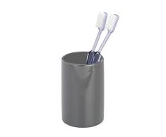 Wenko 20386100 Polaris Gobelet à Brosse à Dent Céramique Gris Dimensions 7 x 7 x 16 cm