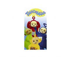 Soleil dOcre 411486 Drap de Plage Motif Teletubbies Coton/Velours ImprimÃ© Multicolore 75 x 150 cm
