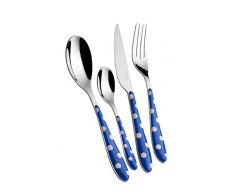 Casa Bugatti PS2U-014F50 POIS Bleu Ensemble de couverts, 24 pièces